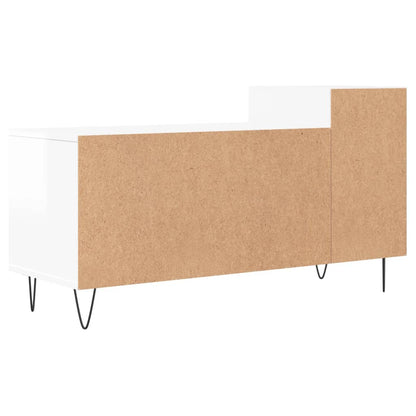 vidaXL TV Cabinet High Gloss White 100x35x55 cm Engineered Wood