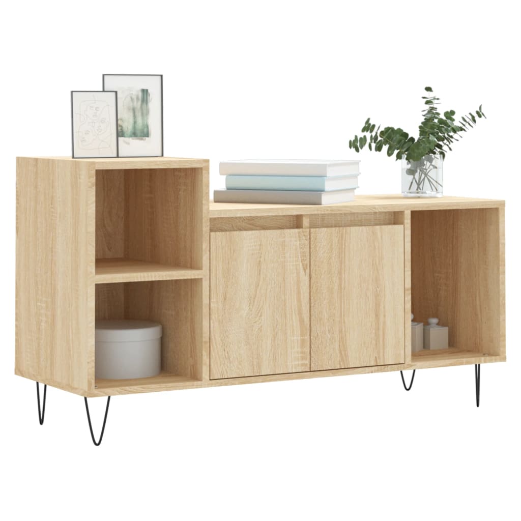 vidaXL TV Cabinet Sonoma Oak 100x35x55 cm Engineered Wood