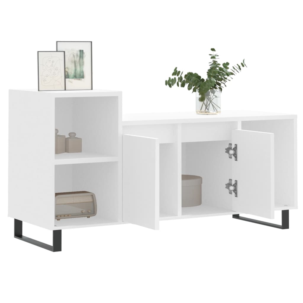 vidaXL TV Cabinet White 100x35x55 cm Engineered Wood