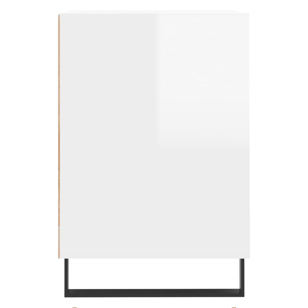 vidaXL TV Cabinet High Gloss White 100x35x55 cm Engineered Wood