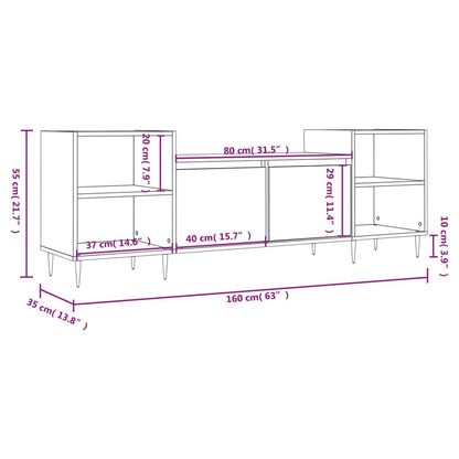 vidaXL TV Cabinet White 160x35x55 cm Engineered Wood