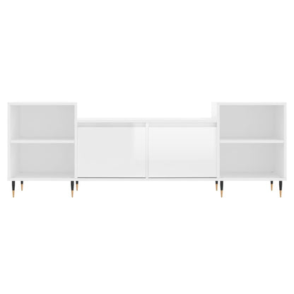 vidaXL TV Cabinet High Gloss White 160x35x55 cm Engineered Wood