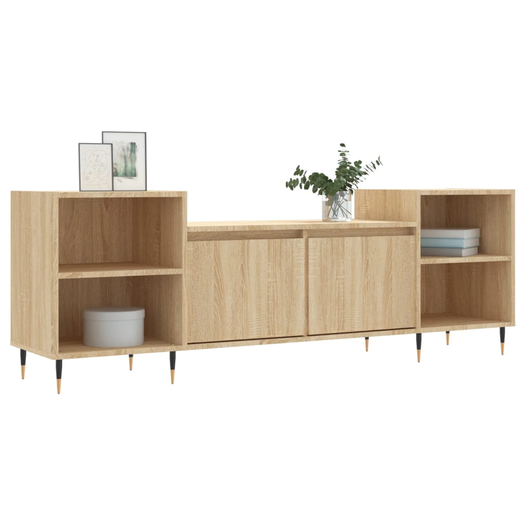 vidaXL TV Cabinet Sonoma Oak 160x35x55 cm Engineered Wood