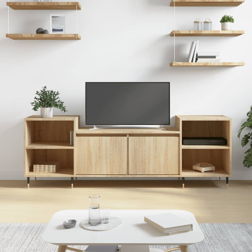 vidaXL TV Cabinet Sonoma Oak 160x35x55 cm Engineered Wood
