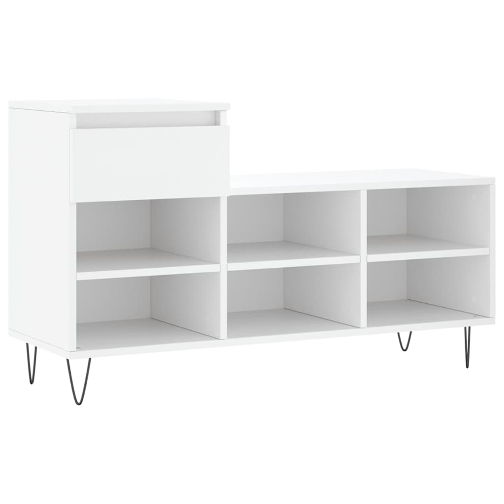 vidaXL Shoe Cabinet White 102x36x60 cm Engineered Wood