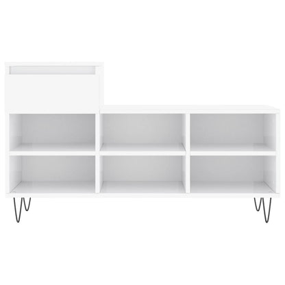 vidaXL Shoe Cabinet High Gloss White 102x36x60 cm Engineered Wood