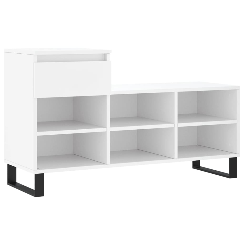 vidaXL Shoe Cabinet White 102x36x60 cm Engineered Wood