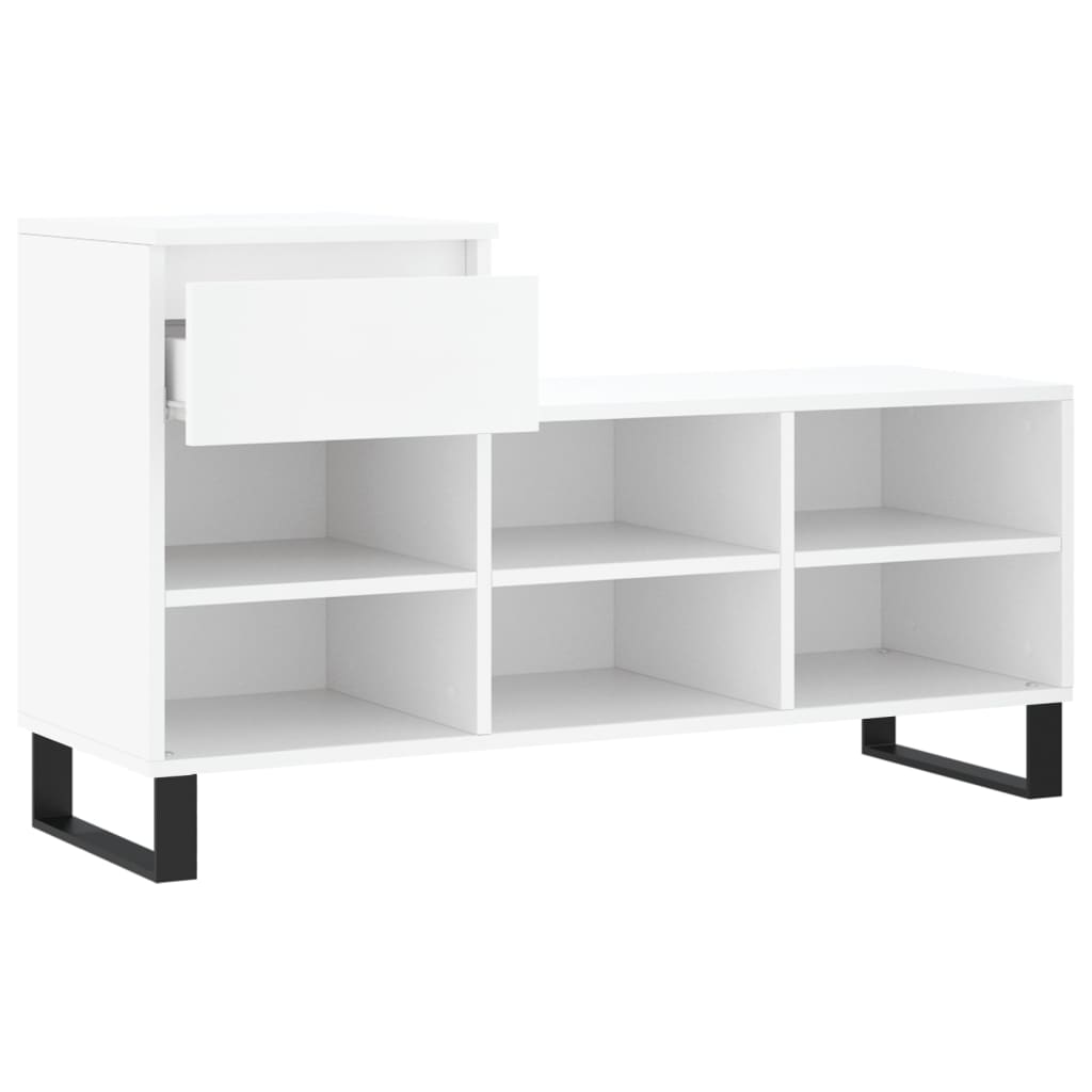 vidaXL Shoe Cabinet White 102x36x60 cm Engineered Wood