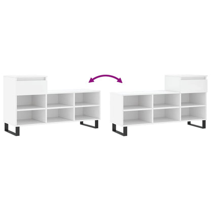 vidaXL Shoe Cabinet White 102x36x60 cm Engineered Wood