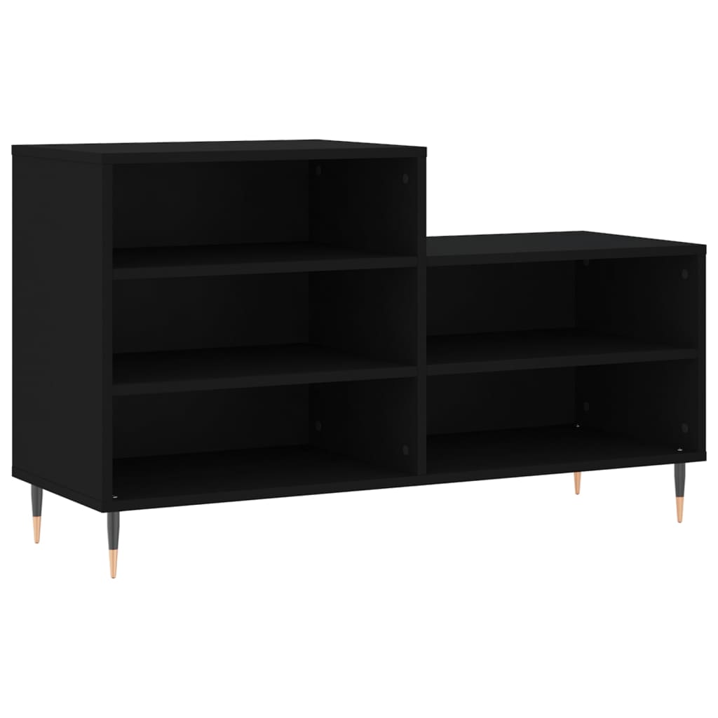vidaXL Shoe Cabinet Black 102x36x60 cm Engineered Wood