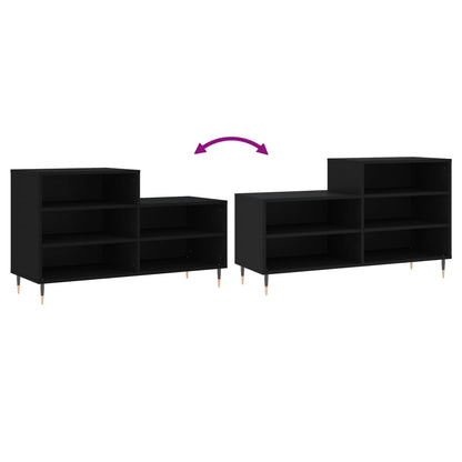 vidaXL Shoe Cabinet Black 102x36x60 cm Engineered Wood