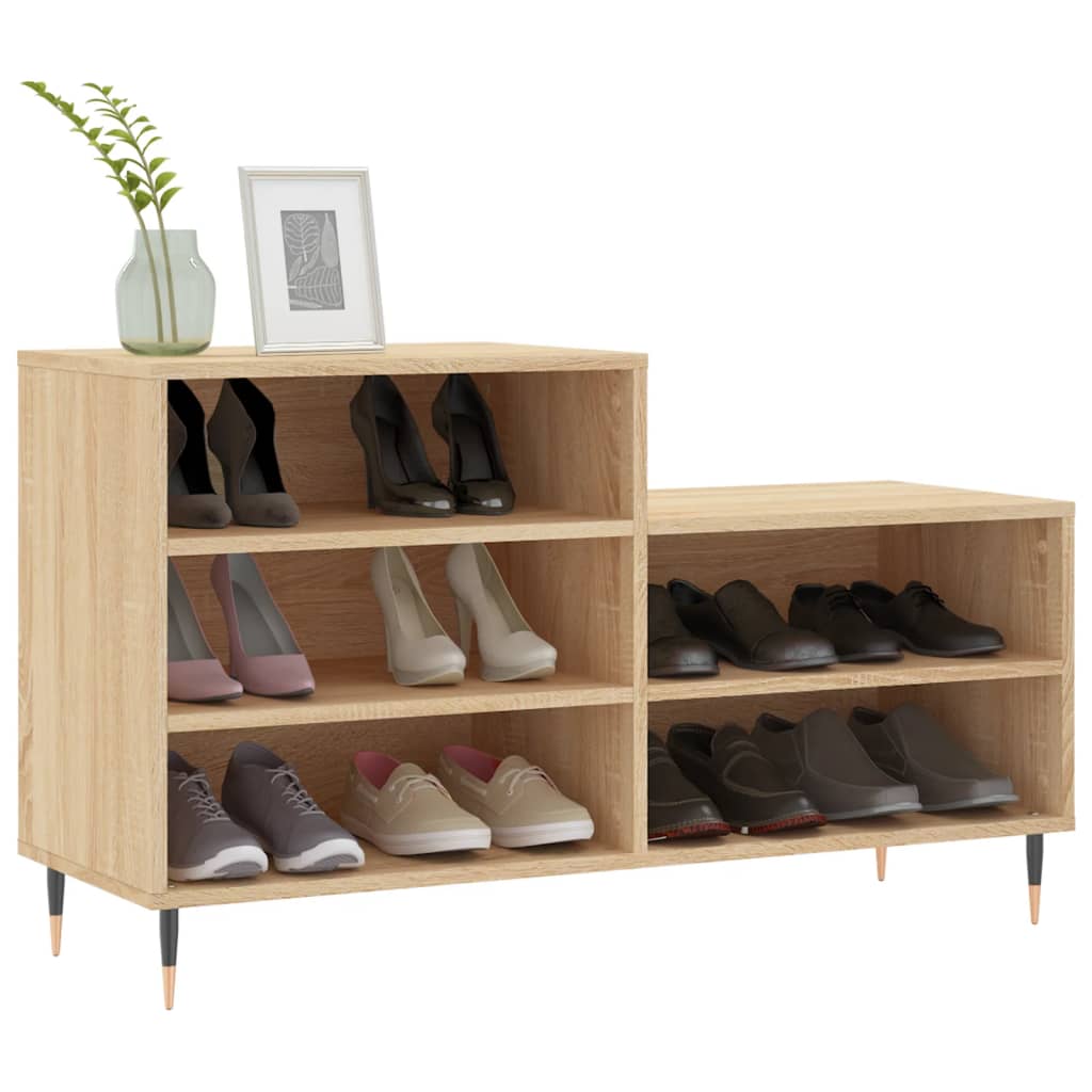 vidaXL Shoe Cabinet Sonoma Oak 102x36x60 cm Engineered Wood