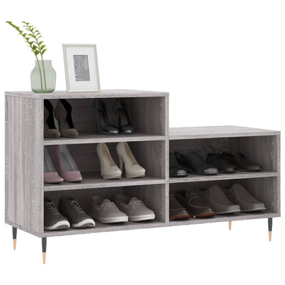 vidaXL Shoe Cabinet Grey Sonoma 102x36x60 cm Engineered Wood