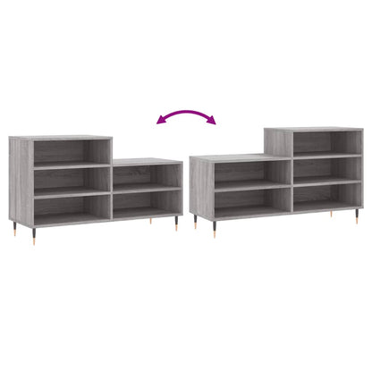 vidaXL Shoe Cabinet Grey Sonoma 102x36x60 cm Engineered Wood