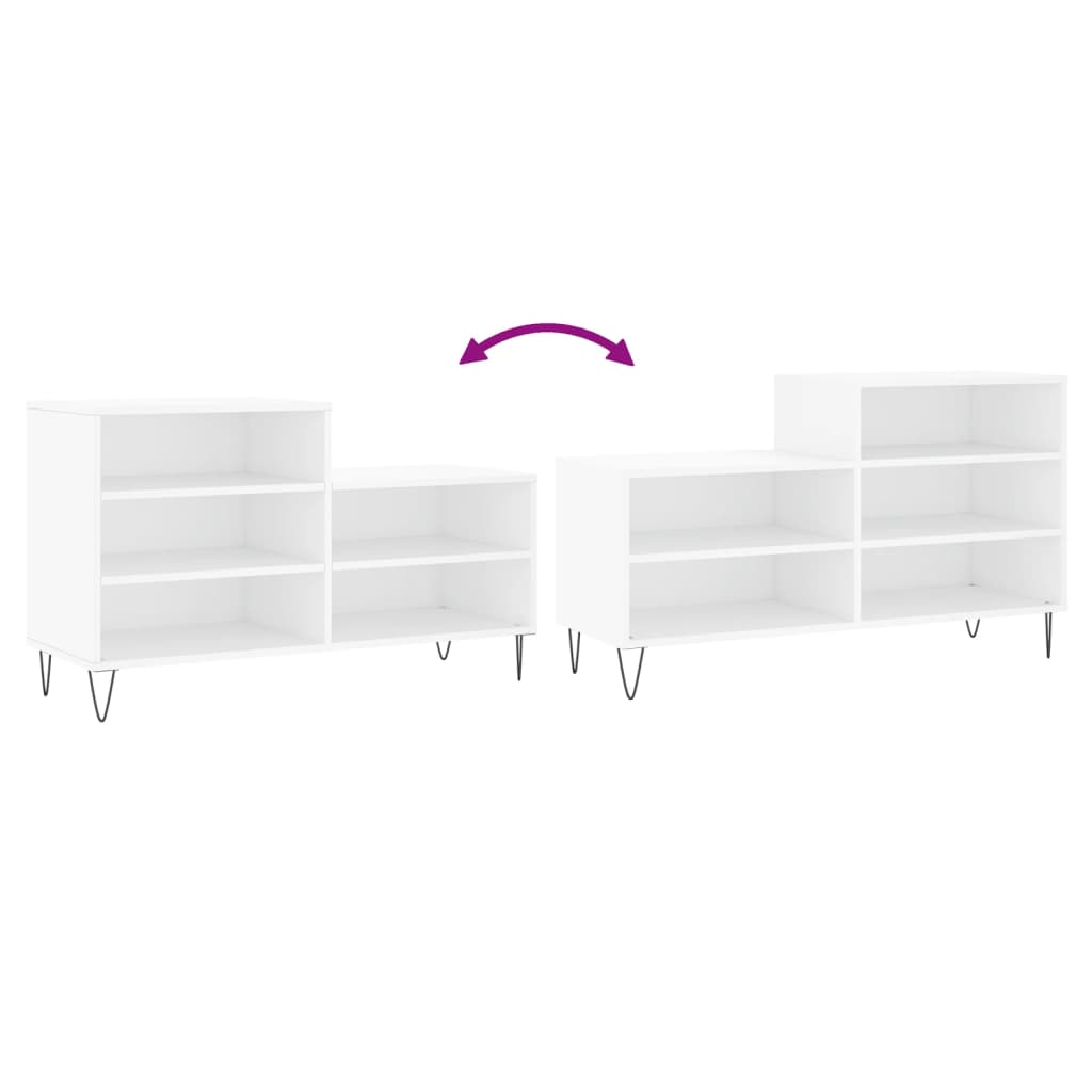 vidaXL Shoe Cabinet White 102x36x60 cm Engineered Wood