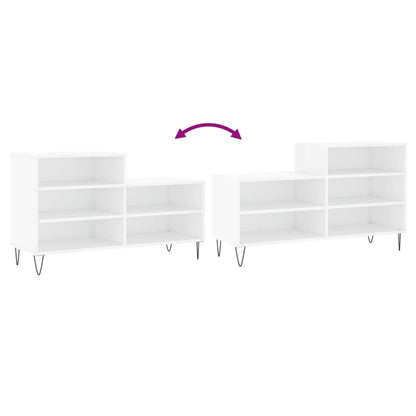 vidaXL Shoe Cabinet White 102x36x60 cm Engineered Wood