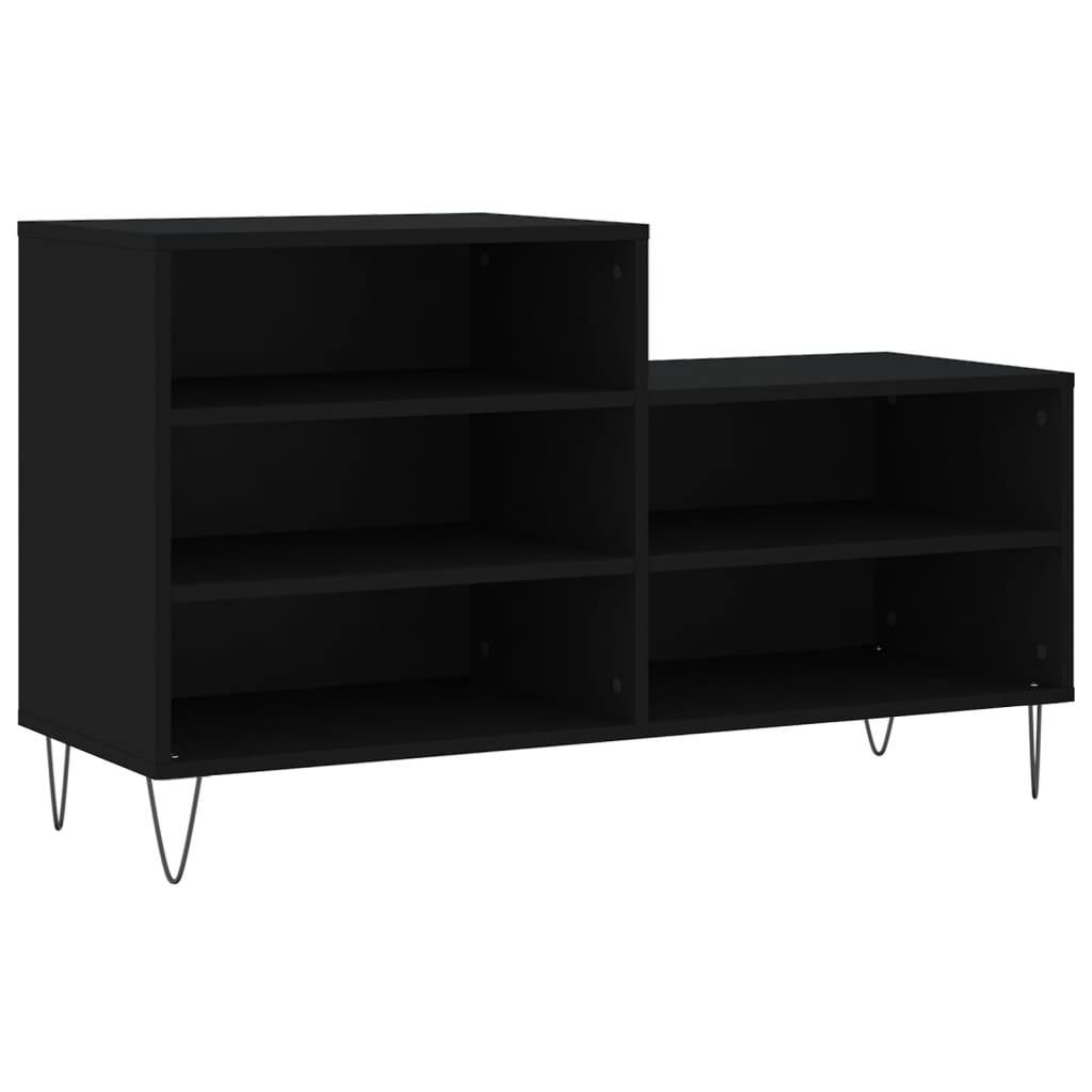 vidaXL Shoe Cabinet Black 102x36x60 cm Engineered Wood