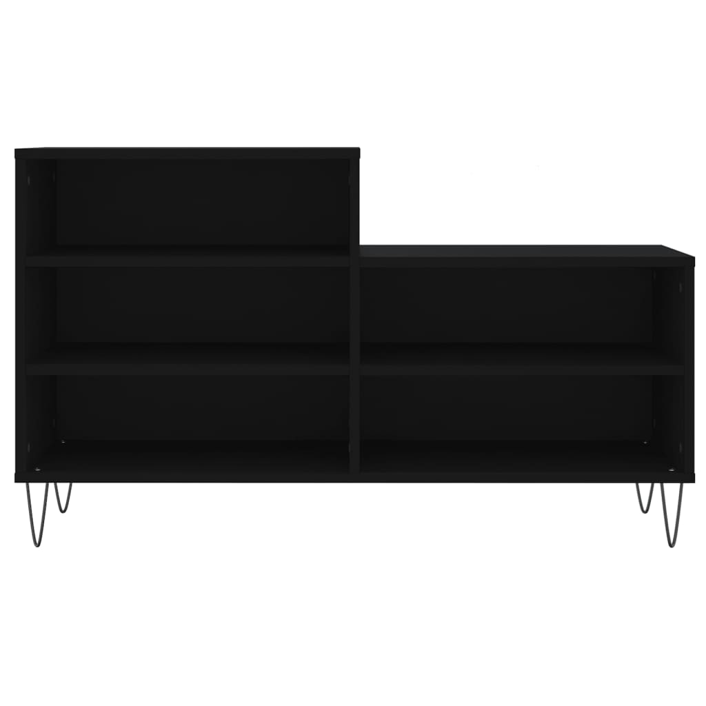 vidaXL Shoe Cabinet Black 102x36x60 cm Engineered Wood