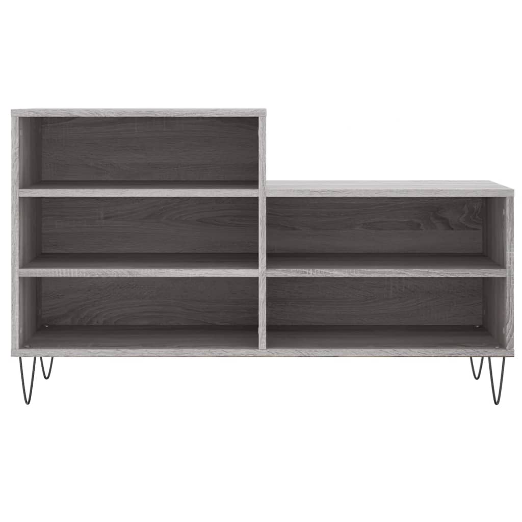 vidaXL Shoe Cabinet Grey Sonoma 102x36x60 cm Engineered Wood