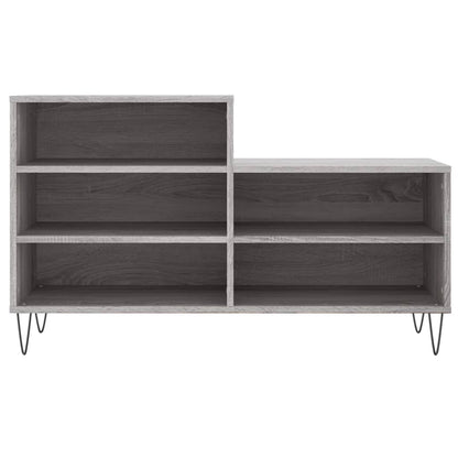 vidaXL Shoe Cabinet Grey Sonoma 102x36x60 cm Engineered Wood