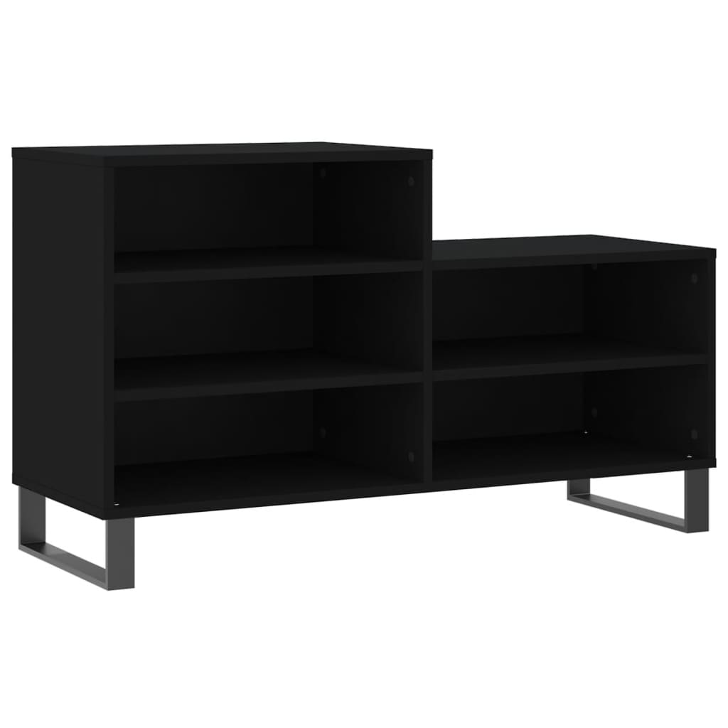 vidaXL Shoe Cabinet Black 102x36x60 cm Engineered Wood