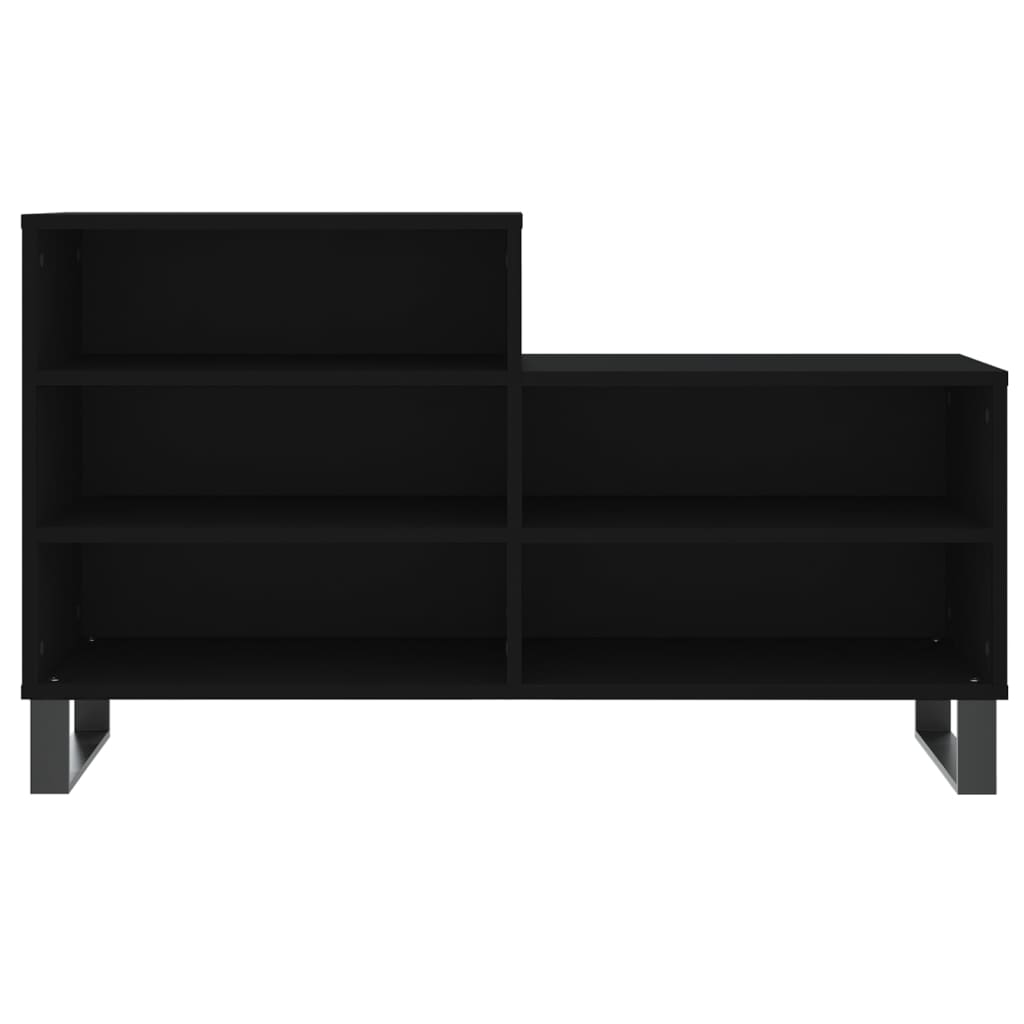 vidaXL Shoe Cabinet Black 102x36x60 cm Engineered Wood