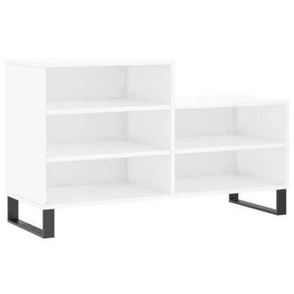 vidaXL Shoe Cabinet High Gloss White 102x36x60 cm Engineered Wood
