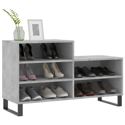 vidaXL Shoe Cabinet Concrete Grey 102x36x60 cm Engineered Wood
