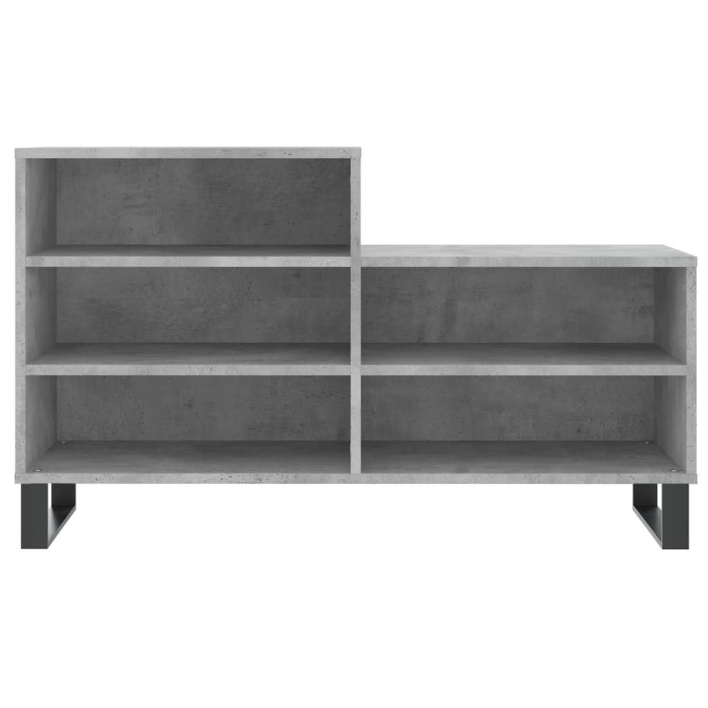 vidaXL Shoe Cabinet Concrete Grey 102x36x60 cm Engineered Wood