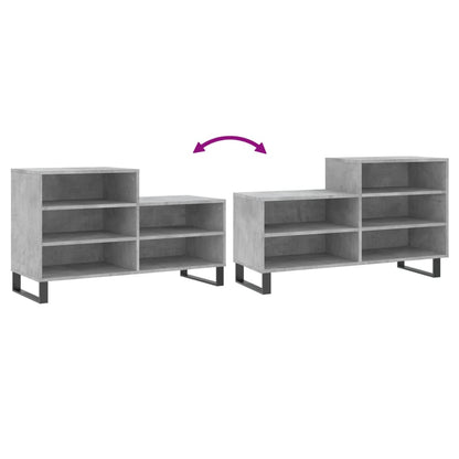 vidaXL Shoe Cabinet Concrete Grey 102x36x60 cm Engineered Wood