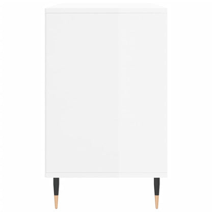 vidaXL Shoe Cabinet High Gloss White 102x36x60 cm Engineered Wood