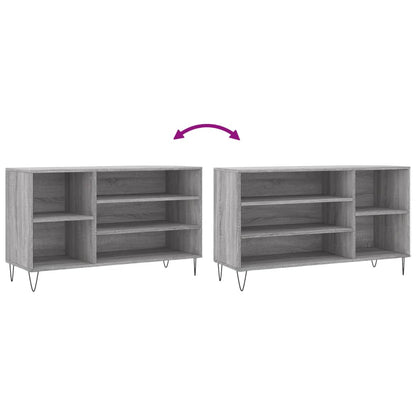 vidaXL Shoe Cabinet Grey Sonoma 102x36x60 cm Engineered Wood
