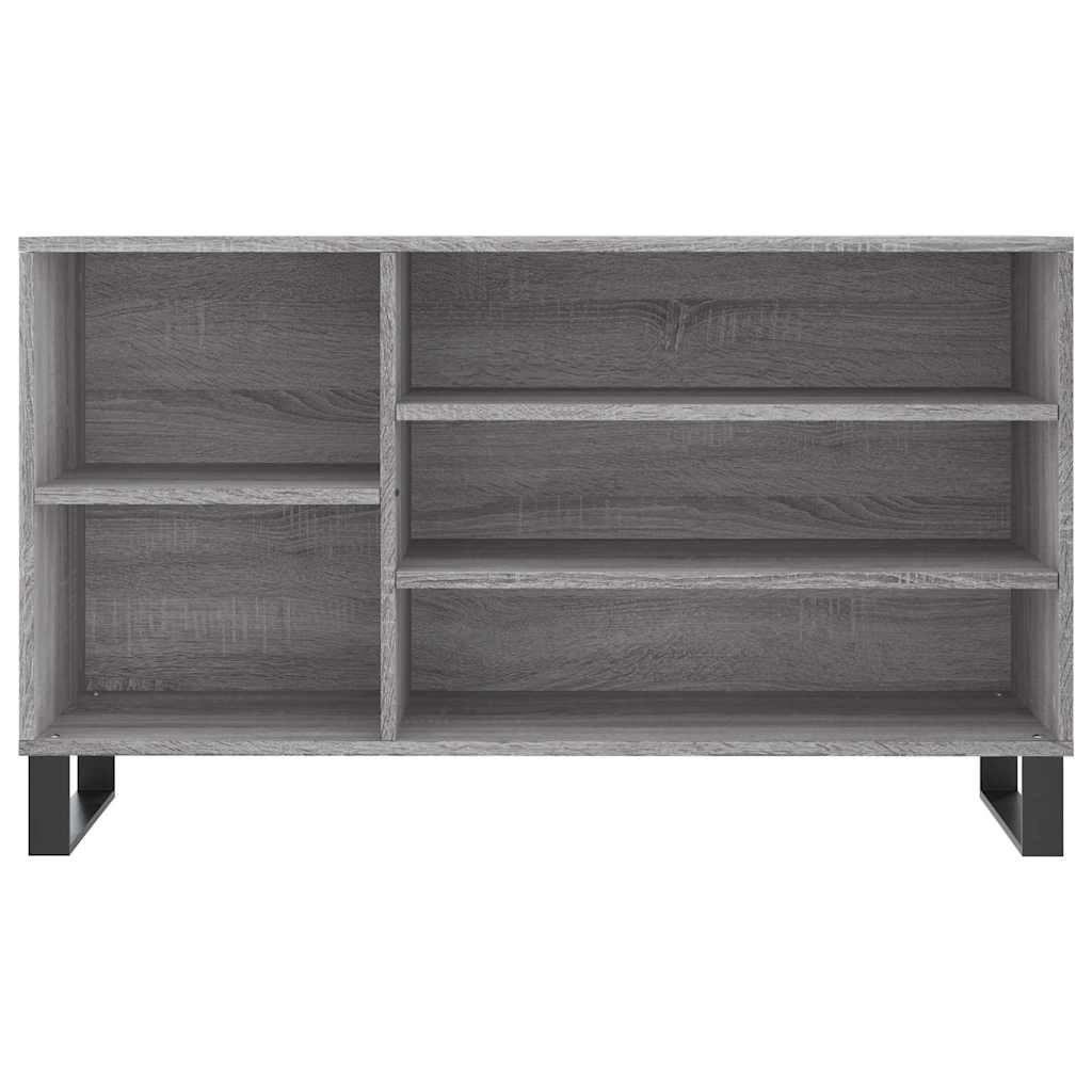 vidaXL Shoe Cabinet Grey Sonoma 102x36x60 cm Engineered Wood