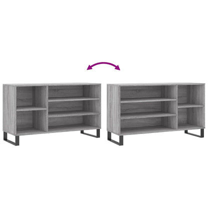 vidaXL Shoe Cabinet Grey Sonoma 102x36x60 cm Engineered Wood