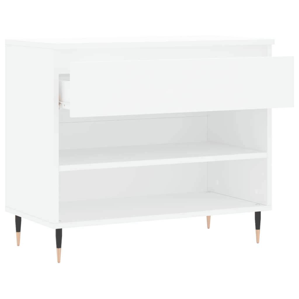 vidaXL Shoe Cabinet White 70x36x60 cm Engineered Wood