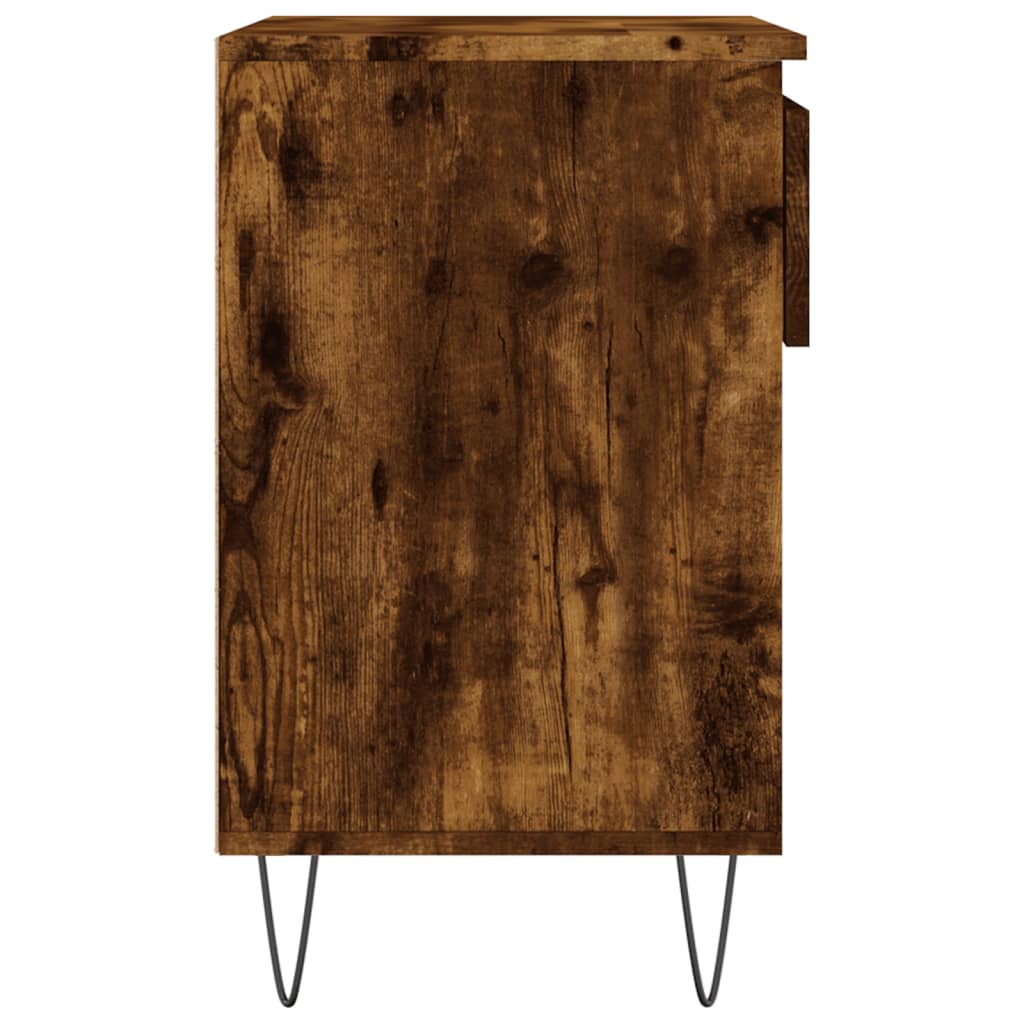 vidaXL Shoe Cabinet Smoked Oak 70x36x60 cm Engineered Wood