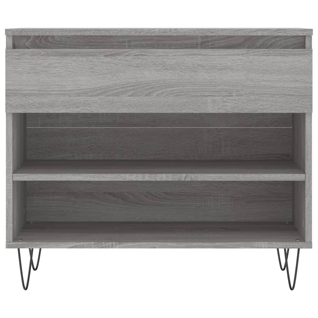 vidaXL Shoe Cabinet Grey Sonoma 70x36x60 cm Engineered Wood