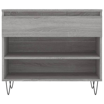 vidaXL Shoe Cabinet Grey Sonoma 70x36x60 cm Engineered Wood
