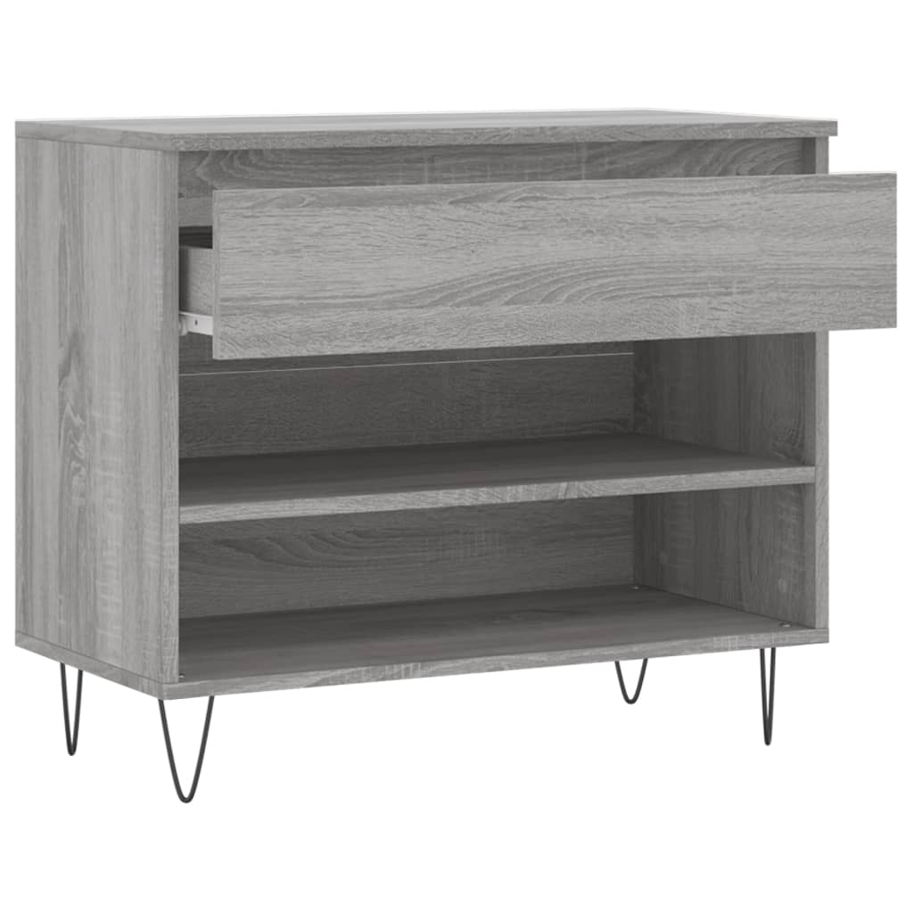 vidaXL Shoe Cabinet Grey Sonoma 70x36x60 cm Engineered Wood