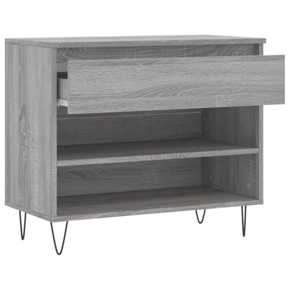 vidaXL Shoe Cabinet Grey Sonoma 70x36x60 cm Engineered Wood