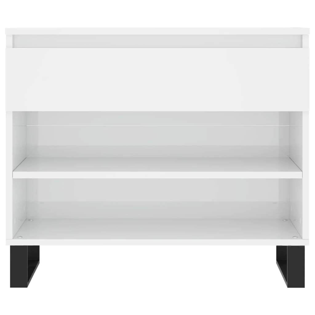 vidaXL Shoe Cabinet High Gloss White 70x36x60 cm Engineered Wood