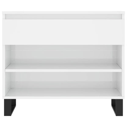 vidaXL Shoe Cabinet High Gloss White 70x36x60 cm Engineered Wood