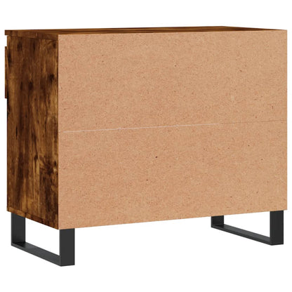 vidaXL Shoe Cabinet Smoked Oak 70x36x60 cm Engineered Wood