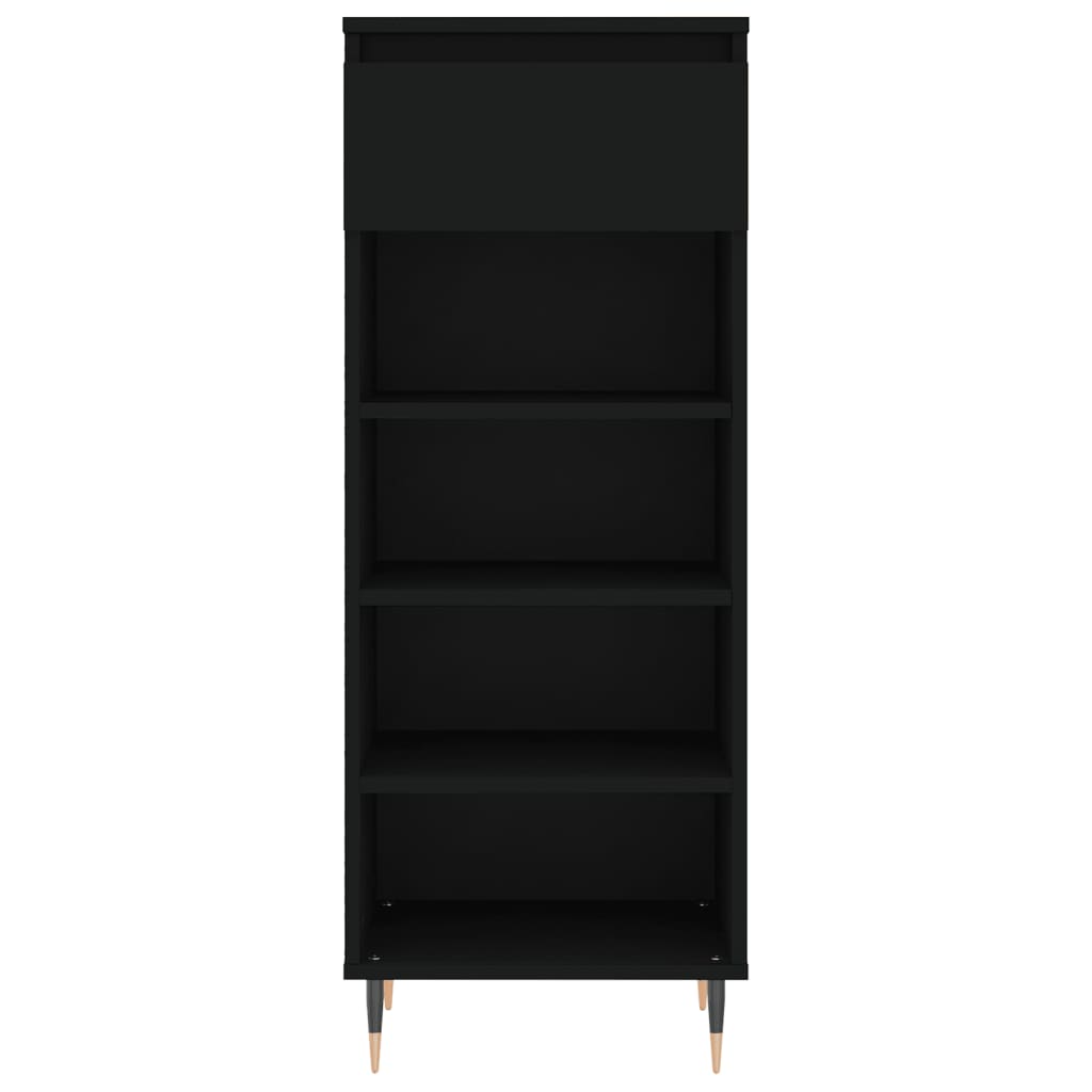 vidaXL Shoe Cabinet Black 40x36x105 cm Engineered Wood