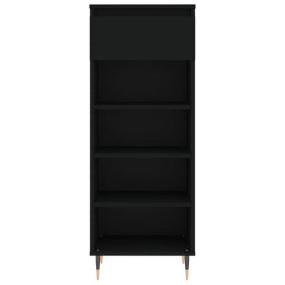 vidaXL Shoe Cabinet Black 40x36x105 cm Engineered Wood