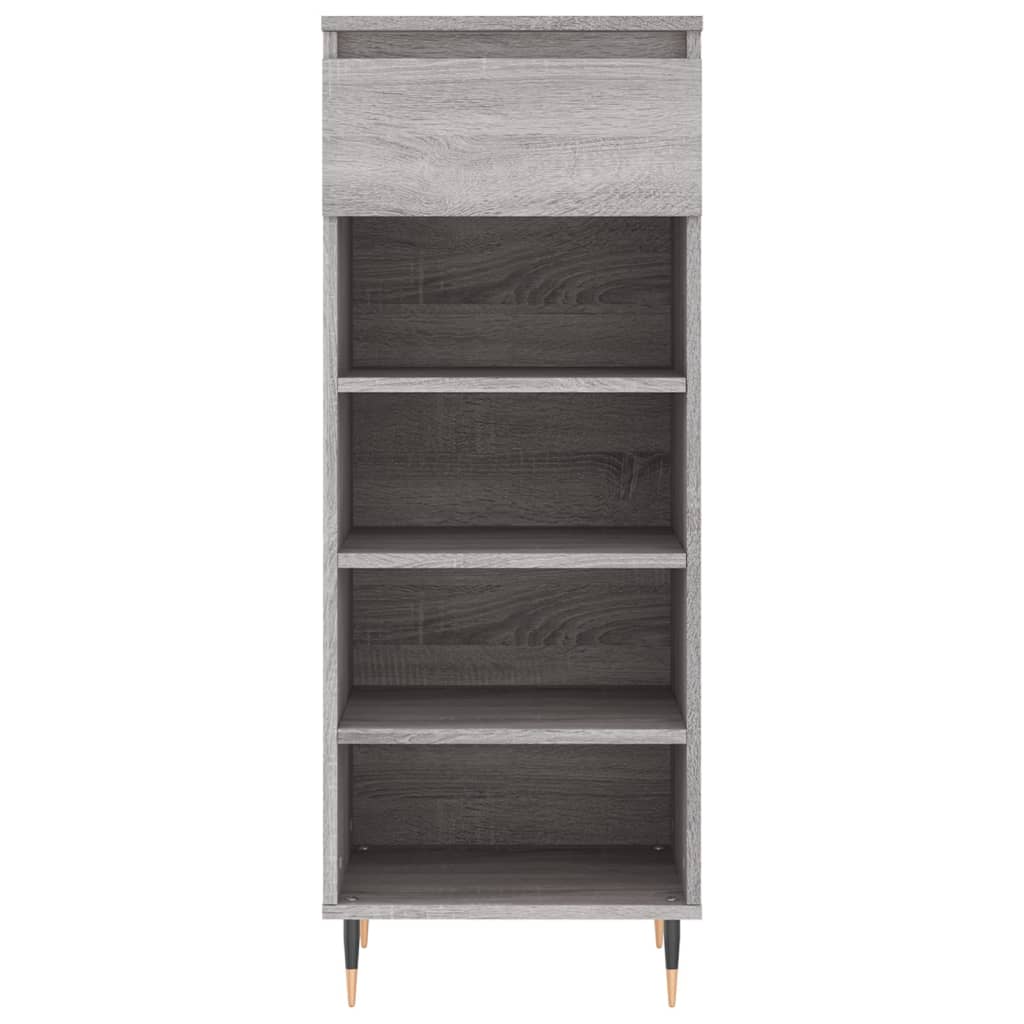 vidaXL Shoe Cabinet Grey Sonoma 40x36x105 cm Engineered Wood
