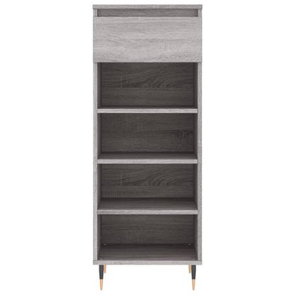 vidaXL Shoe Cabinet Grey Sonoma 40x36x105 cm Engineered Wood