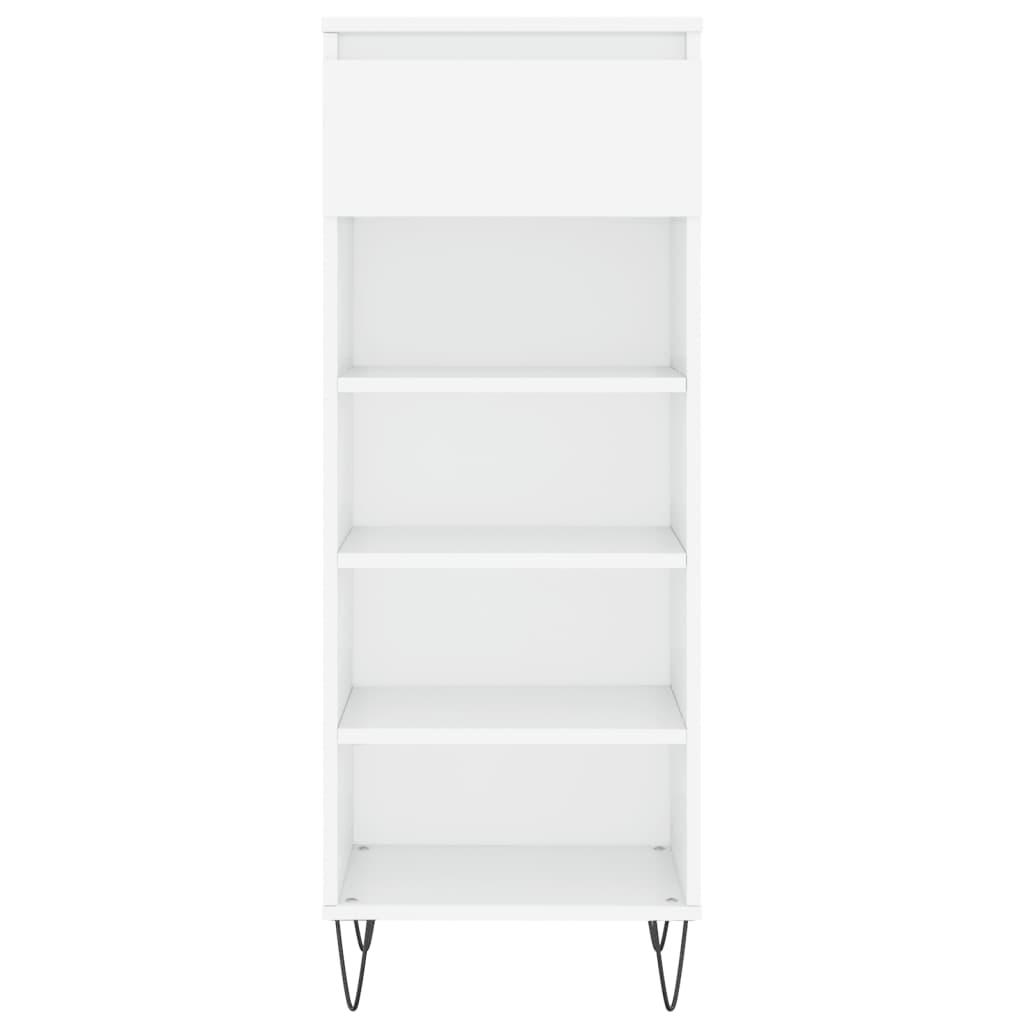 vidaXL Shoe Cabinet High Gloss White 40x36x105 cm Engineered Wood