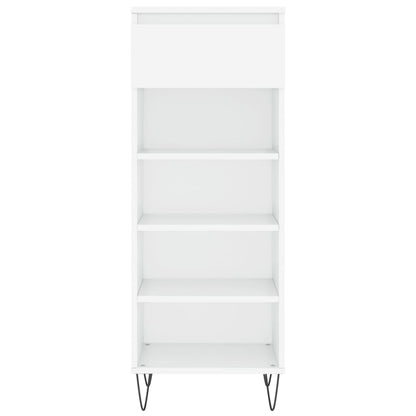 vidaXL Shoe Cabinet High Gloss White 40x36x105 cm Engineered Wood