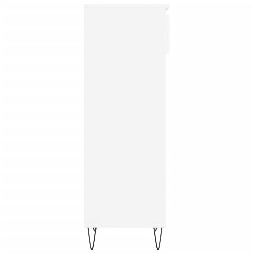 vidaXL Shoe Cabinet High Gloss White 40x36x105 cm Engineered Wood